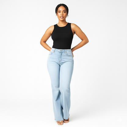 Zoelara SculptFit™ Mid-Low Rise Straight-Leg Jeans